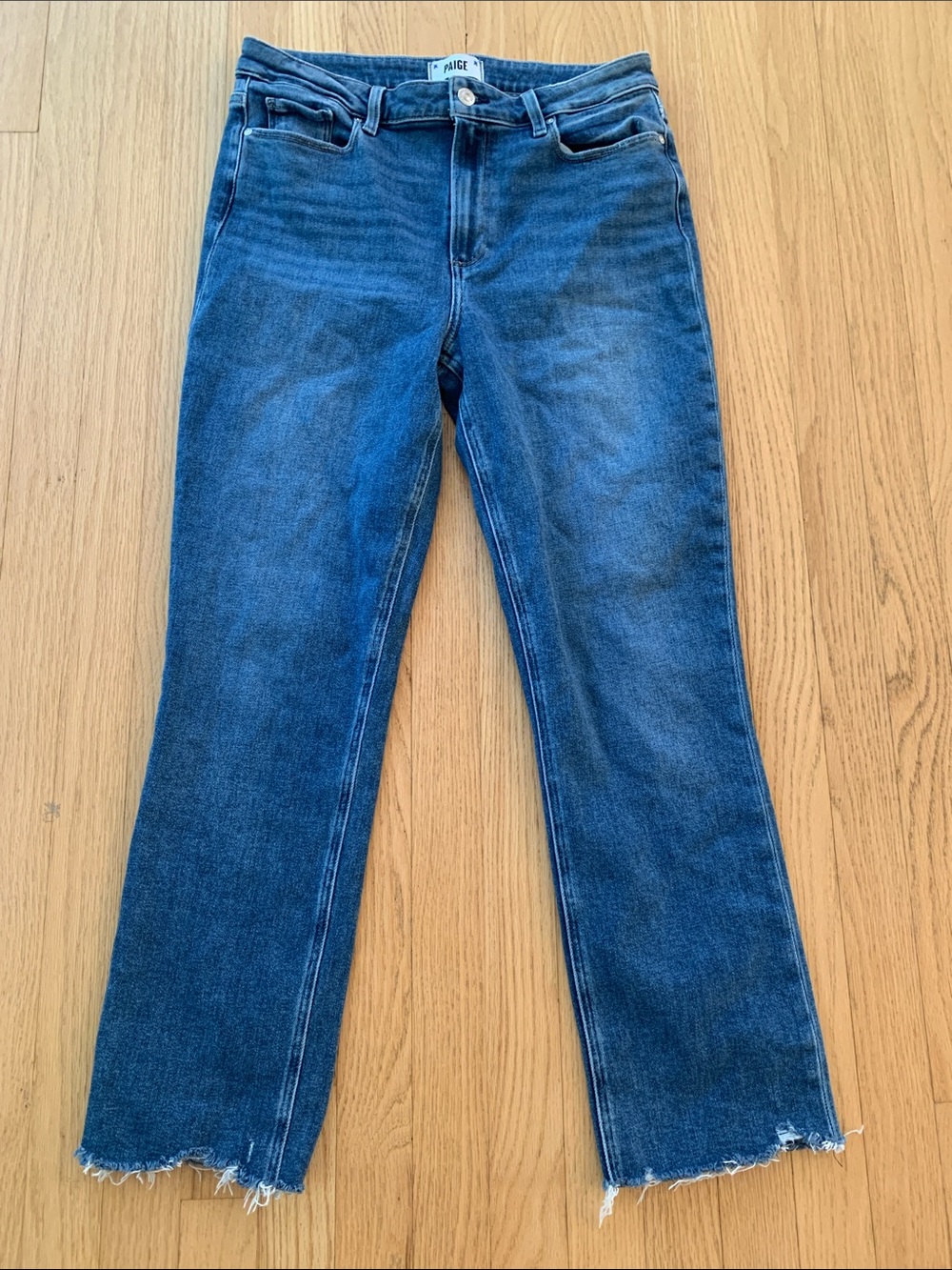 Paige Cindy Jeans High Waist Straight Leg Roxanne Wash Size 31